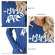 thumbnail image 5 of Camiseta informal para mujer para uso diario, fiesta y citas, azul XL, suave y cómoda, con mangas largas y cuello redondo con estampado de oso, 5 of 5