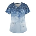thumbnail image 2 of BDPORKAS Scrub Tops Women Medical Scrubs Plus Size Stretch V Neck Blouse Shirt Workwear Working Uniform, 2 of 6