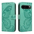 thumbnail image 2 of Allytechgroup Butterfly Wallet Case for Google Pixel 9 Pro XL, Flip Cover Anti-Scratch Magnetic Closure Hand Wrist Phone Case for Girls Women, Green, 2 of 6