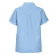 thumbnail image 6 of Womens Summer Tops Short Sleeve Shirts V Neck Tshirts Loose Casual Tunic Blouses Criss Cross Tees, 6 of 7