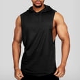 thumbnail image 3 of Workout Hooded Tank Tops Men Lightweight Breathable Sleeveless Shirt Summer Casual Athletic Running Gym Tanks, 3 of 5