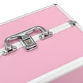 thumbnail image 4 of vidaXL Make-up Case 22x30x21 cm Pink Aluminium, 4 of 5