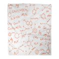 thumbnail image 1 of HATIART Flanelle Jeter l'Hormone Blanche Scientifique Formule Chimique Sérotonine Équations Antidépresseur Multicolore Atome Doux pour Canapé-Lit et Canapé 58x80 Pouces, 1 of 1