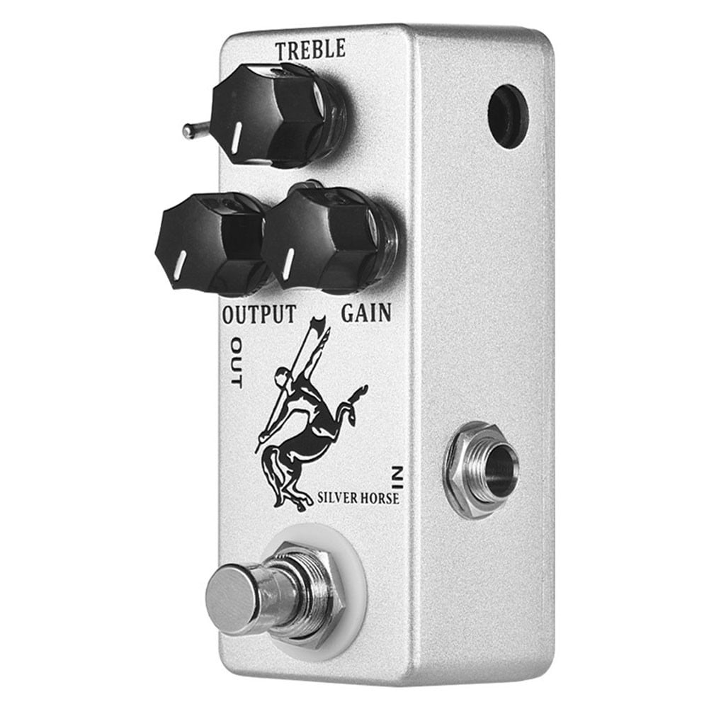 for MOSKY Silver Horse Guitar Effect Pedal Overdrive for Boost Effect Bypass Metal Shell