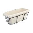 thumbnail image 5 of FashionCha Balcony Railing Planter Decorative Rectangular Vegetables Growing Container Home beige and black, 5 of 9