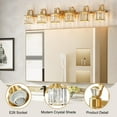 thumbnail image 4 of Danolapsi Crystal Gold Bathroom Vanity Light 3 Light Modern Bathroom Vanity Light Fixtures Over Mirror Modern Crystal Vanity Lighting, 4 of 8