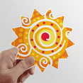 thumbnail image 1 of Orange volumen México totems antigua civilización dibujo Calcomanías solares de vinilo, 1 of 3