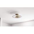 thumbnail image 2 of QFL6789LGK Quoizel Lighting Indigo - 2 Light Flush Mount-5.25 Inch Tall and 15.75 Inch Wide-Light Gold Finish-Black Stripe Shade Color, 2 of 4