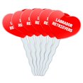 thumbnail image 1 of Labrador Retrievers Heart Love Cupcake Picks Toppers - Set of 6, 1 of 1