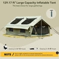 thumbnail image 2 of MELLCOM 13x10FT Inflatable Tents for Camping, 6-12 Person Spacious Air Glamping Tents with Skyscreen, PVC 2 Door, Stove Jack, Mosquito Screen, 300D Oxford Waterproof Blow Up Tent for Camping & Hiking, 2 of 7