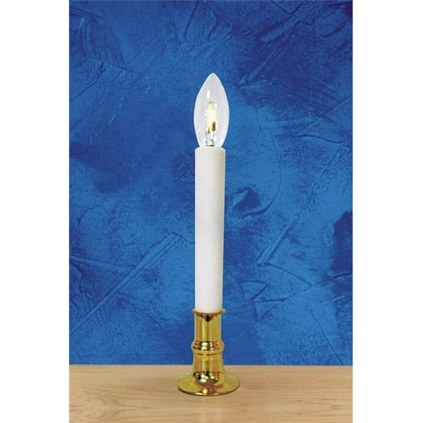 Celebrations 9736703 9 in. Brass Plugin Candle Gold