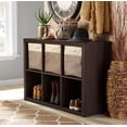 Better Homes & Gardens 6Cube Storage Organizer, Tobacco Oak