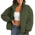 thumbnail image 1 of Women’s Winter Baggy Zip Puffer jackets Short Down Jacket Coat, 1 of 6