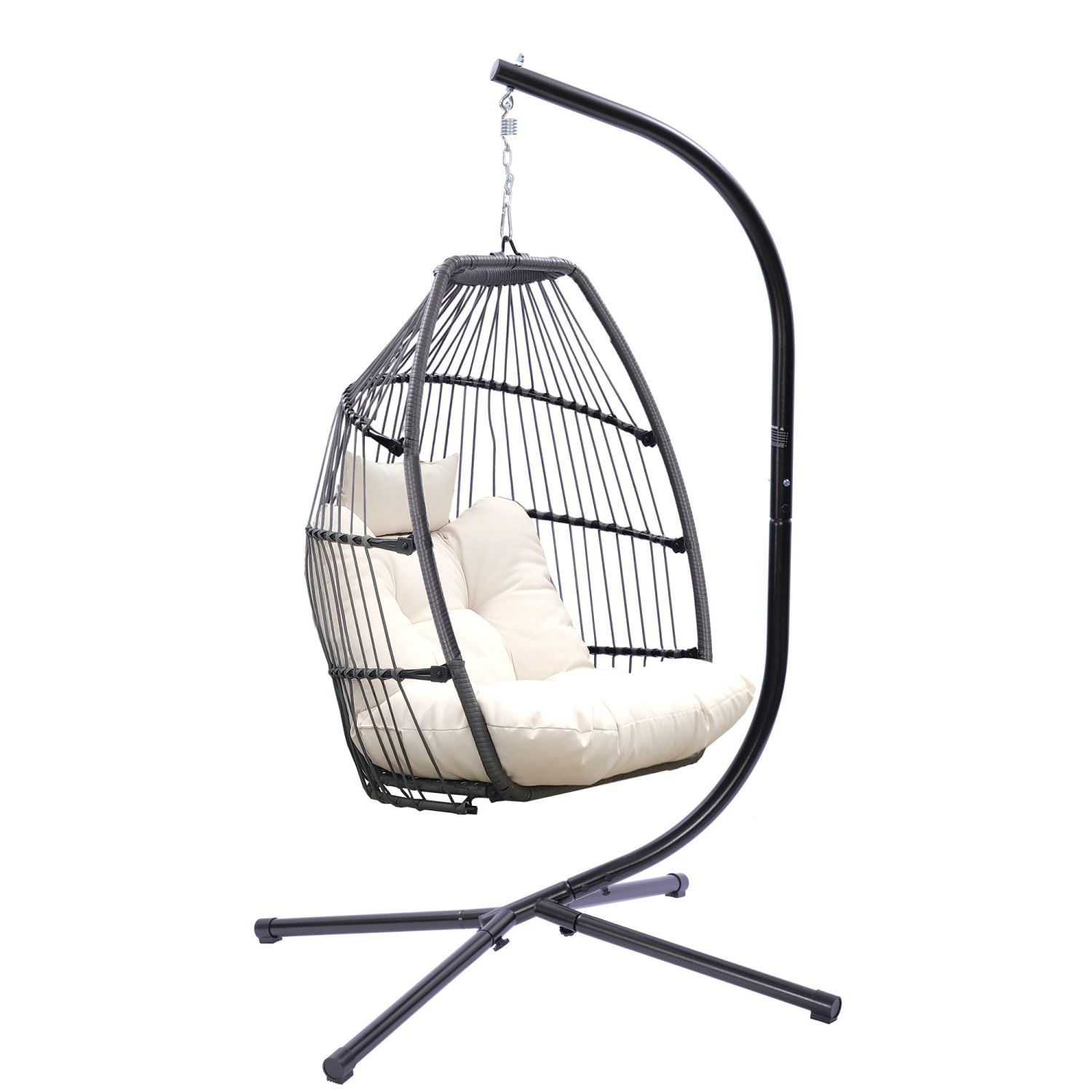 Sysdeal Premium Egg Chair Egg Shape Hanging Chair with Deep Cushion