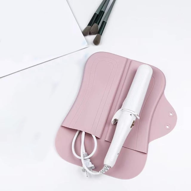 Feltree Silicone Curling Iron Heatproof Cover High Temperature Heat Insulation Mat Travel Convenient Multi-function Silicone Storage Bag