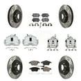 thumbnail image 1 of Transit Auto Front Rear Disc Brake Coated Caliper Drilled Slotted Rotor & Ceramic Pad Kit (10Pc) for Car 2012 Volkswagen CC 2.0L with 312mm Diameter To Chassis VIN #3C-C-550000 KCD-100264T, 1 of 11