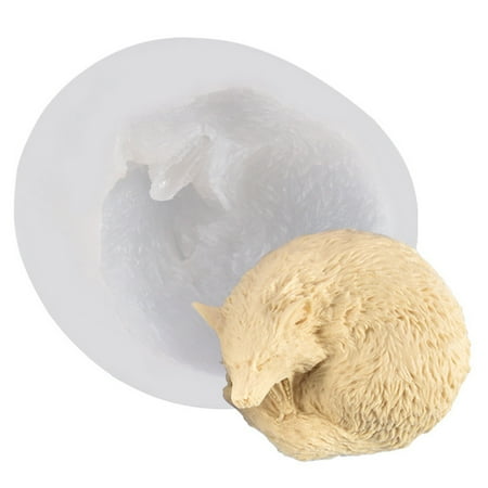 

Wsidrnty Candle Mold DIY Animal Silicone Mold 3D Wolf Silicone Mold