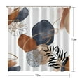 thumbnail image 5 of Boho Floral Shower Curtain 72x72 Inches - Tropical Leaves, Vintage Botanical Print, Waterproof Fabric for Chic Bathroom Decor, Modern Farmhouse & Bohemian Style, 5 of 5
