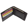 thumbnail image 4 of Marshal Soft Leather Kids Slim Thin Coin Pouch Bifold Wallet Brown, 4 of 7
