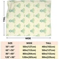 thumbnail image 3 of Green Frogs Throw Blanket Warm Lightweight Soft Cozy Warm Home Decoration 60"x50" for Teens, 3 of 6