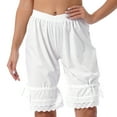 thumbnail image 2 of Eandarui Womens Lace Ruffles Pumpkin Pants Bloomers Panties Booty Shorts Safety Under Pants Shorts White XL, 2 of 7