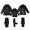 Black, variant on HNMKIU Christmas Button Down Pajamas Sets Solid Two Piece Family Matching Sleepwear Loungewear Long Sleeve Nightwear,,M