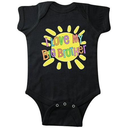 

Inktastic I Love my Big Brother- sun and rainbow letters Gift Baby Boy or Baby Girl Bodysuit