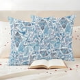 thumbnail image 3 of Blue Paisley Outdoor Waterproof Pillow Covers, Ethnic Abstract Art Vintage Decorative Square Throw Pillowcase Sofa Cushion Sham for Patio/Couch/Chair, 16"x16" 2 Pack, 3 of 8
