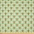 thumbnail image 2 of Ambesonne Geometric Fabric by the Yard Microfiber, Soft Colors Ornaments, 1 Yard, Pale Yellow Khaki, 2 of 2