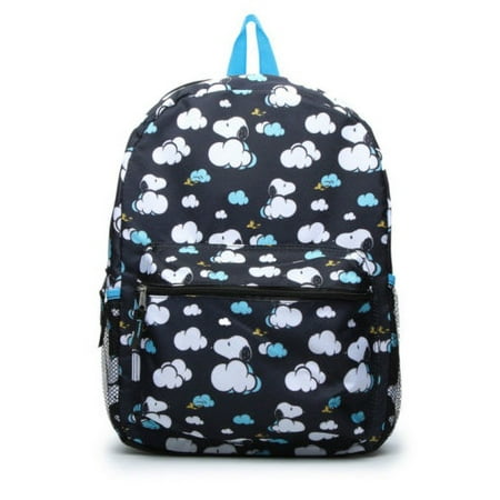 Peanuts - Peanuts Snoopy In The Clouds Backpack 16" Black - Walmart.com