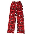 thumbnail image 2 of Cartoon Cat Pajama Pants Hellow Cat Indoor Pants For Women Girls Cute Cat Flannel Comfy Sleep Bottoms, 2 of 3