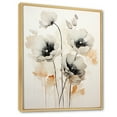 thumbnail image 2 of Designart "Moments Captured With Vivid Black And White Poppies" Poppies Floater Framed Wall Decor, 2 of 5
