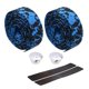 thumbnail image 1 of 1 Set Bike Handlebar Tape Non-slip Grips Cover Fashion Handlebar Wrap Belt Breathable Handlebar Cover for Bike (Black+Blue), 1 of 4