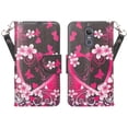 thumbnail image 2 of For LG Stylo 4, Stylo 4 Plus Q710, Q Stylus Case, Wrist Strap Leather Wallet Kickstand Cover with ID & Credit Card Slots - Heart Butterflies, 2 of 4