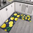 thumbnail image 1 of YEASHEER Non Slip Kitchen Floor Mat Lemon and Blueberry Set 2 Piece Kitchen Rug One Size, 1 of 5