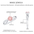 thumbnail image 6 of Rosec Jewels IGI Certified Lab Grown Pink Diamond Infinity Engagement Ring (1 Ct, Fancy Pink Color and VS1 Clarity) - Pink White Diamond Ring, 925 Sterling Silver, US 4.00, 6 of 9