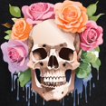 thumbnail image 3 of CafePress - Watercolor Skull & Roses - Pullover Hoodie, Classic & Comfortable Hooded Sweatshirt, 3 of 4