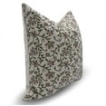 thumbnail image 3 of Fabdivine Hand Block Print Linen Pillow Cover 14x14 Green Floral Boho Farmhouse Cushion, 3 of 5