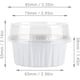 thumbnail image 4 of Moldes desechables para cupcakes con tapa, 50 unidades de flan, 8,5 x 6,5 x 6 cm, para hornear, de aluminio, para postres, flan y cupcakes, ideal como recuerdo de baby shower (blanco), 4 of 5