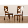 thumbnail image 7 of Baxton Studio Lucie Modern and Contemporary Grey Fabric Upholstered and Walnut Brown Finished Wood 2-Piece Dining Chair, 7 of 7