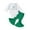 White, variant on Odeerbi St. Patrick's Day Baby Boys Girls Clothes Baby Layette Set Newborn Long Sleeve Crawl Suit Flared Pants Hair Accessories 3 PCS Set 3-12 Months