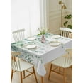 thumbnail image 4 of Teal Eucalyptus Leaves Tablecloth Rectangle Table Cloth 60x102 , Waterproof Tablecloth Outdoor Table Cloth, Spring Floral Summer Botanical Washable Table Cover for Kitchen Dining Party, 4 of 8