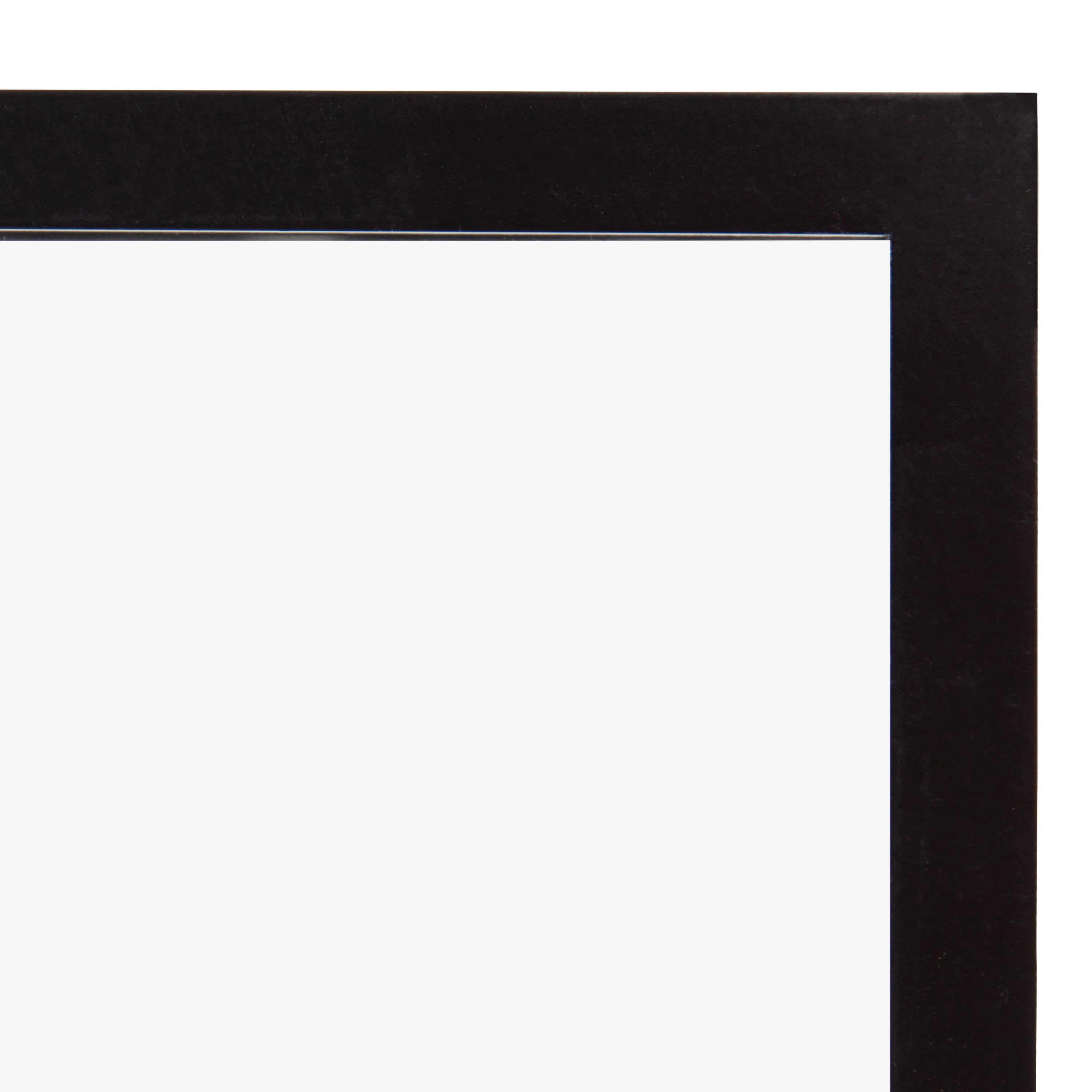 DesignOvation Modern Gallery Floating Wood Picture Frame, Set of 2, 14" x 18", Black, Floating Picture Frames for Wall