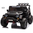 thumbnail image 1 of VOLTZ TOYS HAVOC 2-Seater Jeep 24V Kids Ride-On Off-Road Truck, Motorized Toy Car Vehicle with Parent Remote Control, High Clearance Open Doors, LED Lights, Black, 1 of 6