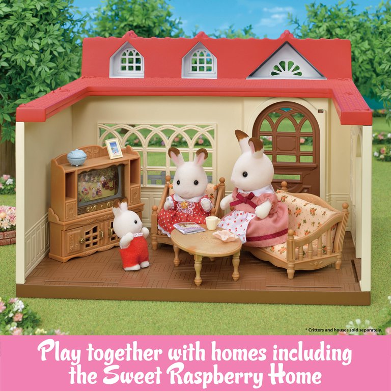  Calico Critters, Doll House Furniture and Décor, Microwave  Cabinet : Toys & Games