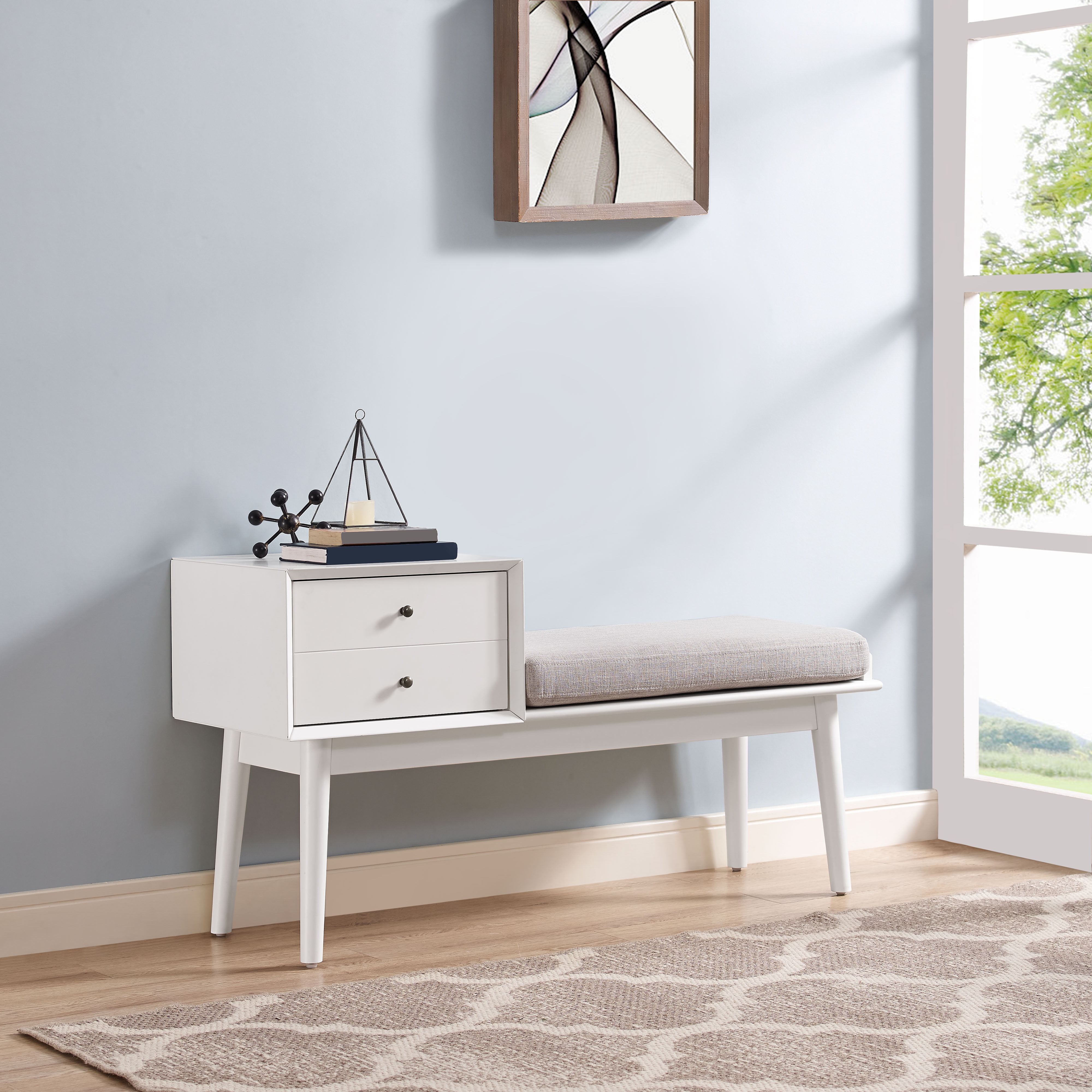 LANDON ENTRYWAY BENCH IN WHITE