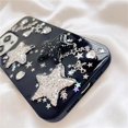 thumbnail image 5 of for iPhone 14 Pro Case, [Premium 3D Radiant Meteor] [Luxury Glittering Diamonds] [Fashion Black Cool Case] Soft Edge TPU Anti-Drop for 6.1" Women and Girls., 5 of 14