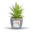 thumbnail image 1 of Orange Flower  Paint Fake Pineapple Flower Pot Vase Mini Decor, 1 of 3