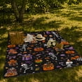 thumbnail image 7 of Ghost Pumpkin Scene Ghosts And Pumpkins Spooky Holiday Art Halloween Lovers Playful Harvest Motif Warm Flannel Blanket, Halloween Gift for Living Room and Family Room Home Decor, 7 of 7