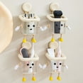 thumbnail image 6 of Cute Robot Bathroom Organizer With Strong Suction Cups Clear Waste Paper Storage Shelf (White One Size) Rack Home Decor, 6 of 7